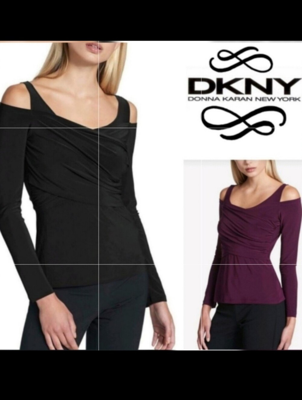 🎋Dkny Cold Shoulder Jersey Knit Top